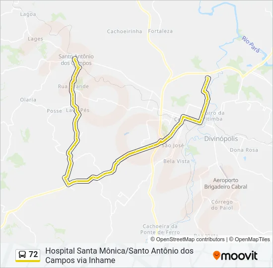 72 Bus Line Map