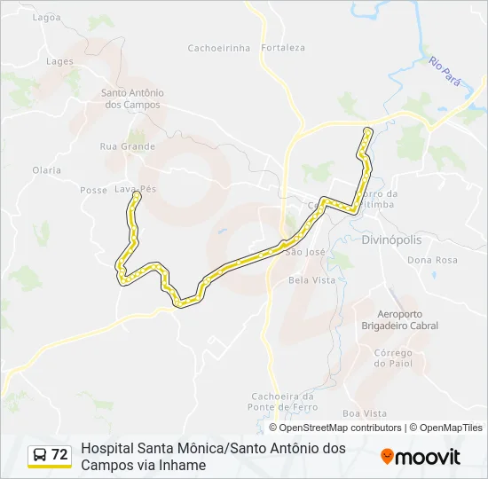 72 Bus Line Map