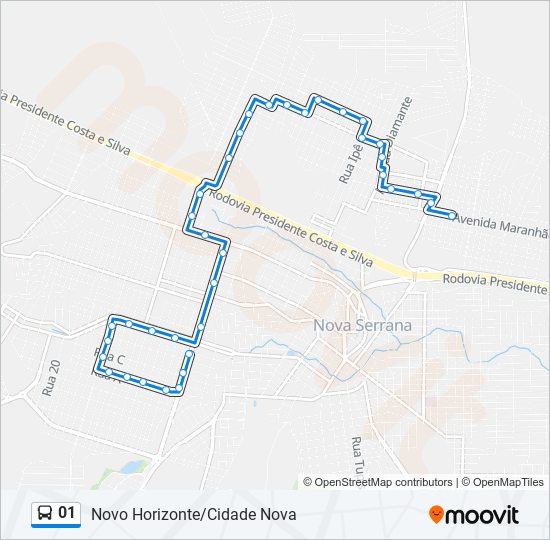 01 bus Line Map