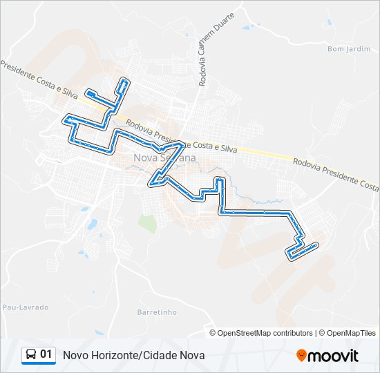 01 bus Line Map