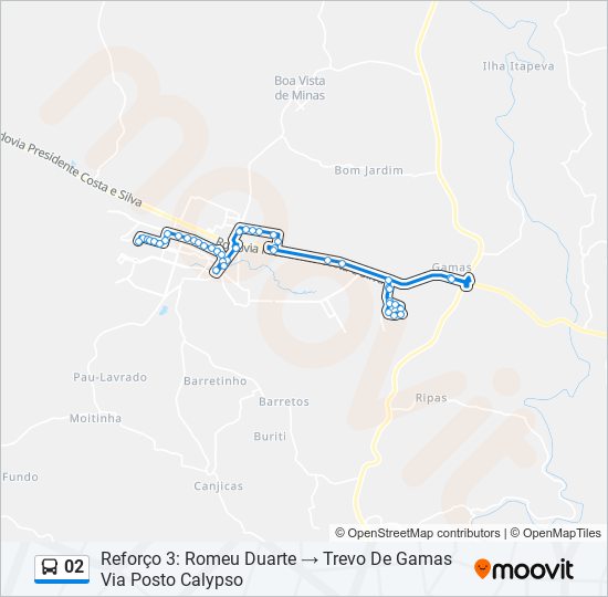 Mapa de 02 de autobús