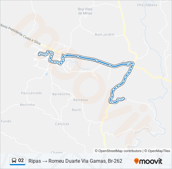 02 bus Line Map