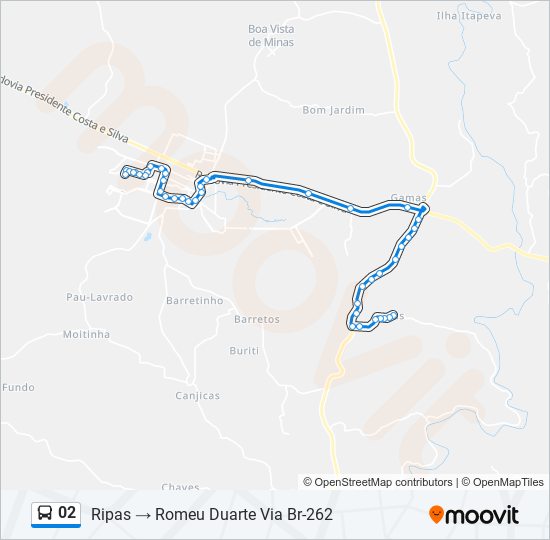 Mapa de 02 de autobús