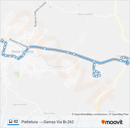 Mapa de 02 de autobús