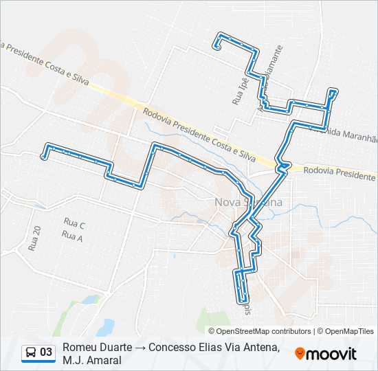 Mapa de 03 de autobús