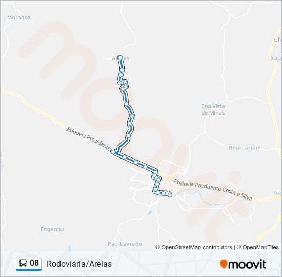 Mapa de 08 de autobús