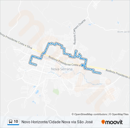 10 bus Line Map