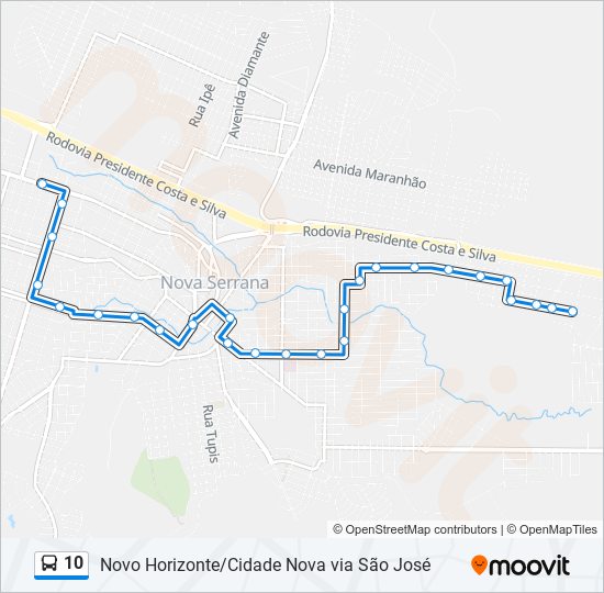 10 bus Line Map