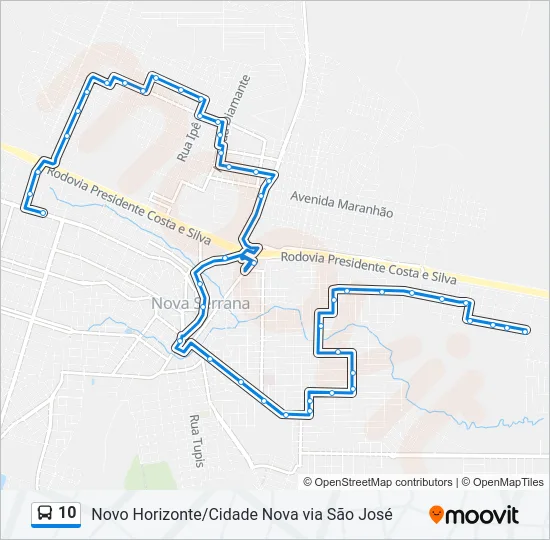 10 Bus Line Map