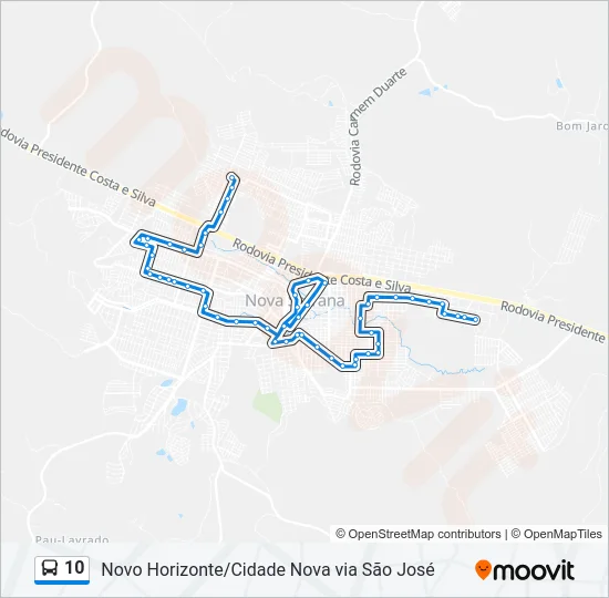 10 Bus Line Map