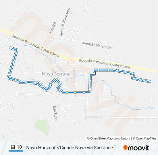 10 Bus Line Map