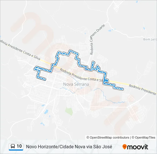 10 Bus Line Map
