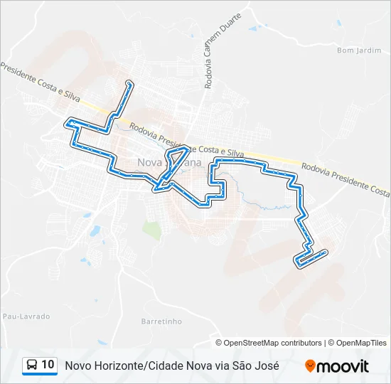 10 Bus Line Map