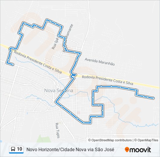 10 bus Line Map