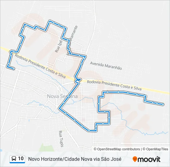 10 Bus Line Map