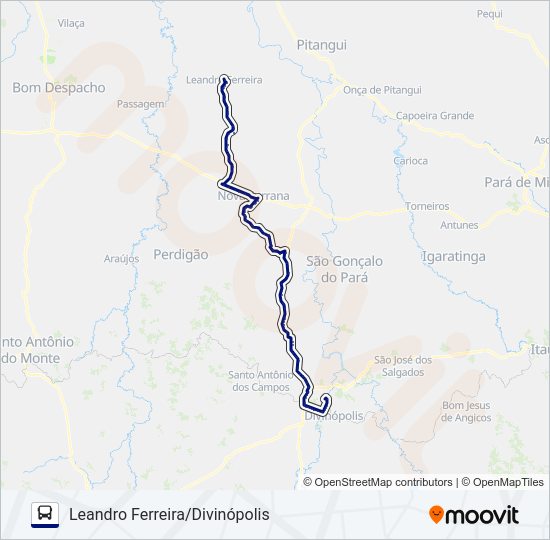 Mapa da linha SÃO CRISTÓVÃO 4679 de ônibus