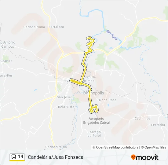14 Bus Line Map