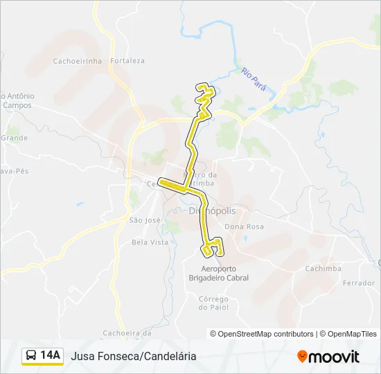 14A Bus Line Map