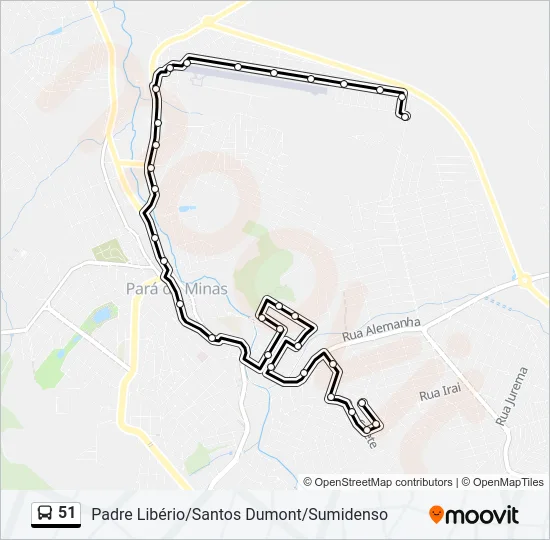 51 Bus Line Map