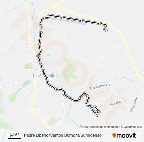 51 Bus Line Map