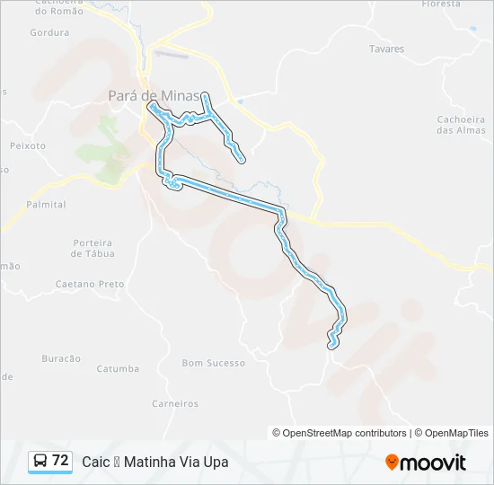 72 Bus Line Map