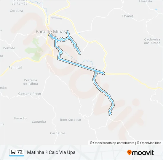 72 Bus Line Map