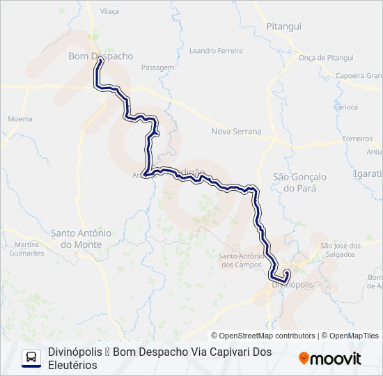 Mapa da linha SÃO CRISTÓVÃO 3795 de ônibus