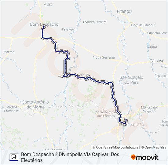 Mapa da linha SÃO CRISTÓVÃO 3795 de ônibus
