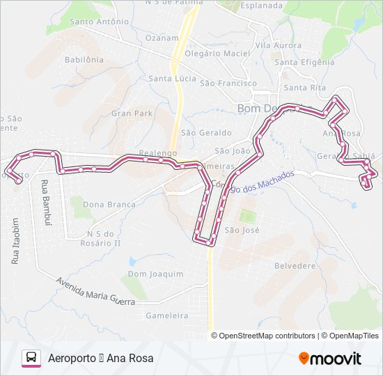 Mapa de ANA ROSA de autobús