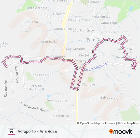 ANA ROSA Bus Line Map