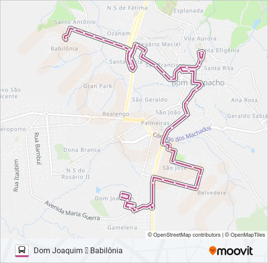 Mapa da linha DOM JOAQUIM de ônibus