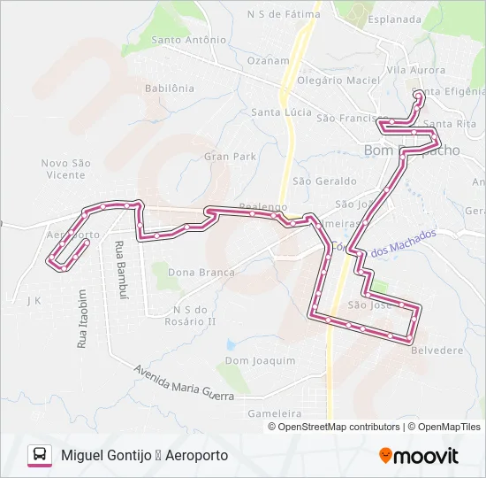 MIGUEL GONTIJO Bus Line Map