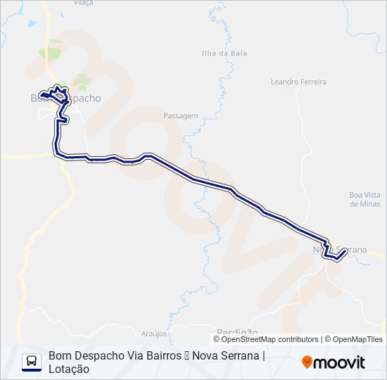 Mapa da linha SÃO CRISTÓVÃO 3954.2 de ônibus