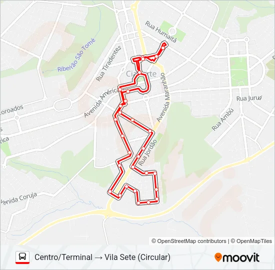 007 VILA SETE Bus Line Map