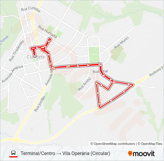 006 VILA OPERÁRIA Bus Line Map