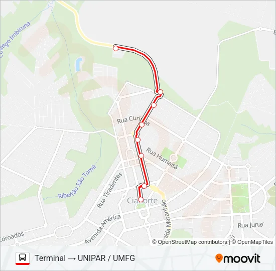 014 UNIPAR / UMFG Bus Line Map