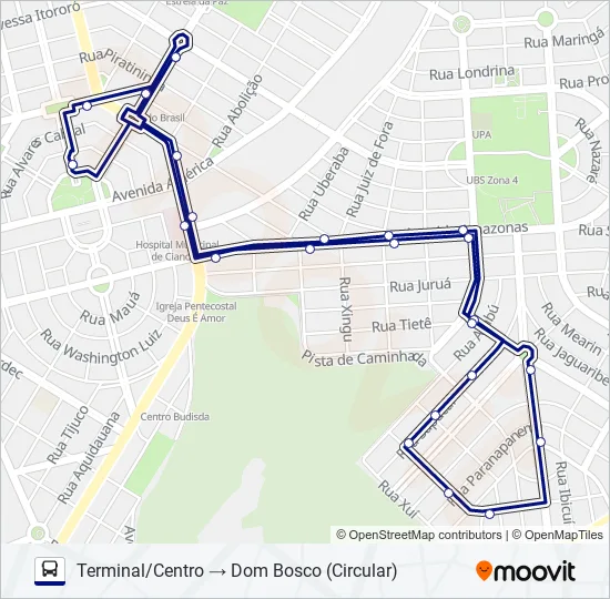 011 DOM BOSCO (AV. PIAUÍ) Bus Line Map