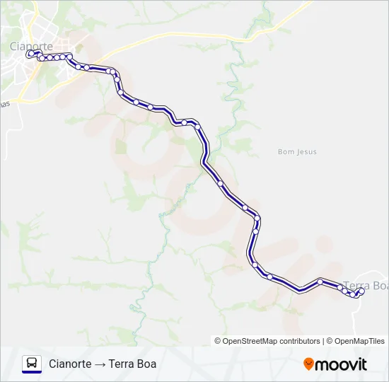1121-440 CIANORTE / TERRA BOA Bus Line Map