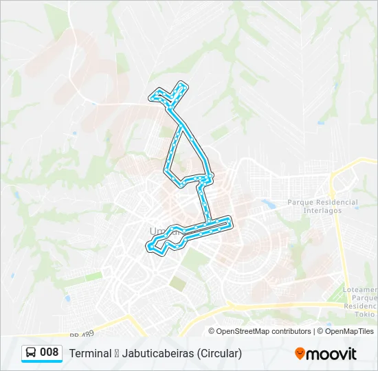 008 Bus Line Map
