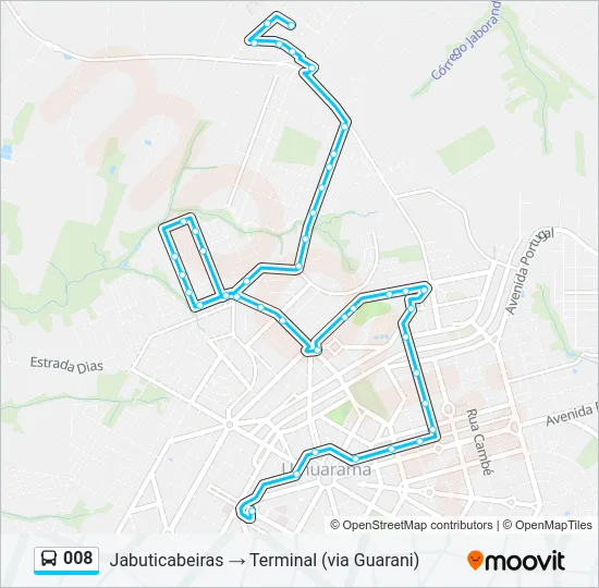 008 Bus Line Map