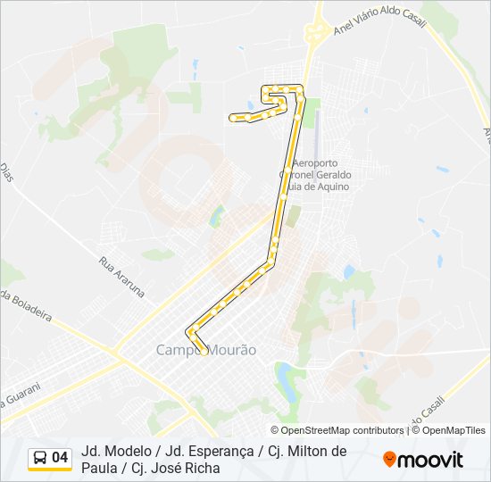 Mapa de 04 de autobús