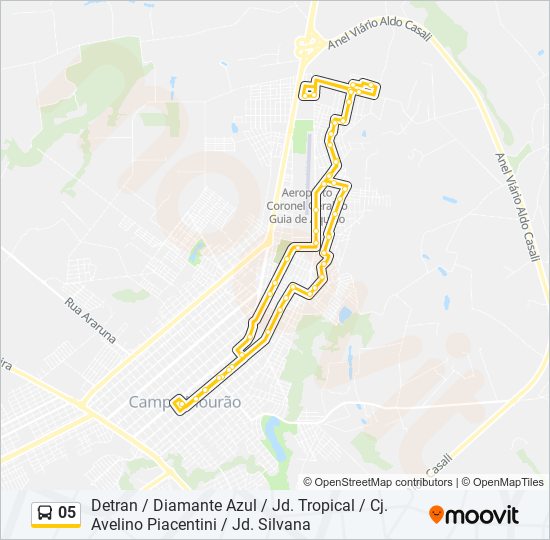 Mapa de 05 de autobús