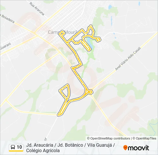 10 Bus Line Map