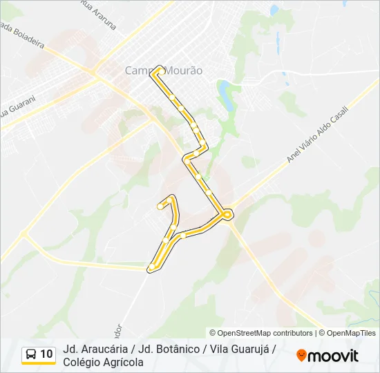 10 Bus Line Map