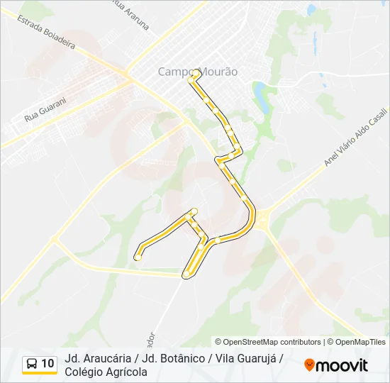 10 Bus Line Map