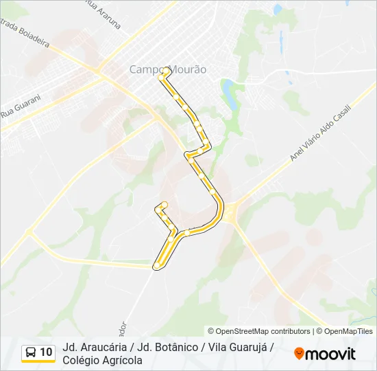 10 Bus Line Map
