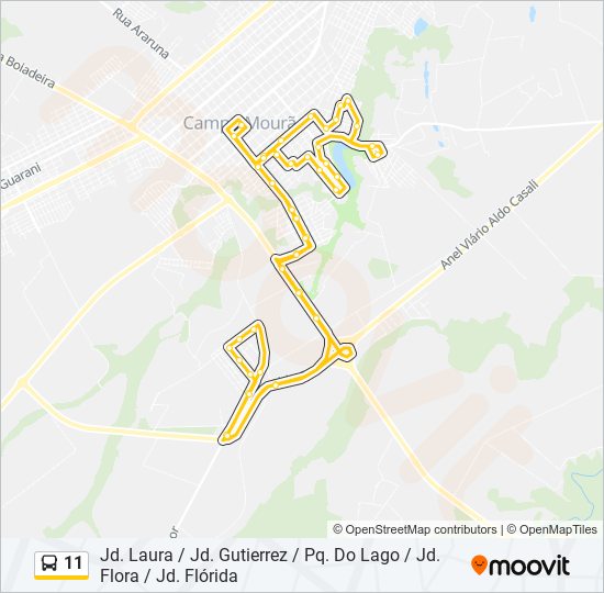 11 bus Line Map