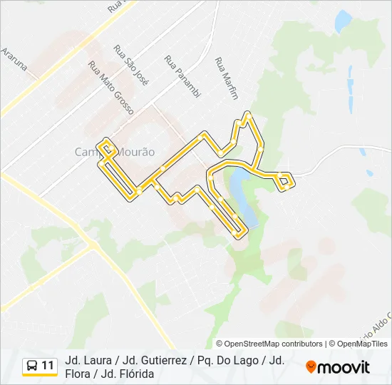 11 Bus Line Map