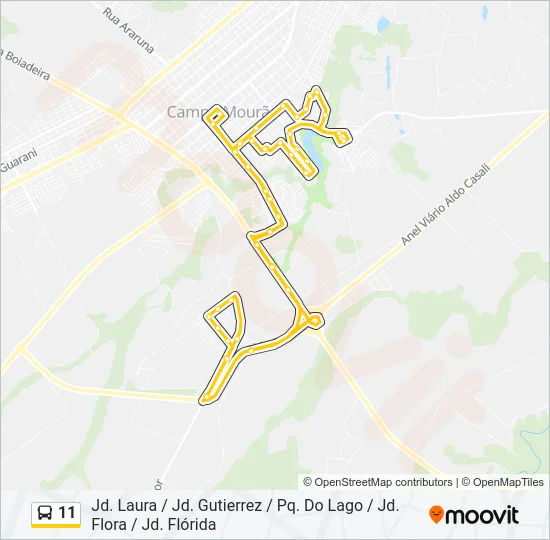 11 Bus Line Map