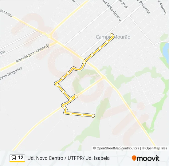 12 Bus Line Map